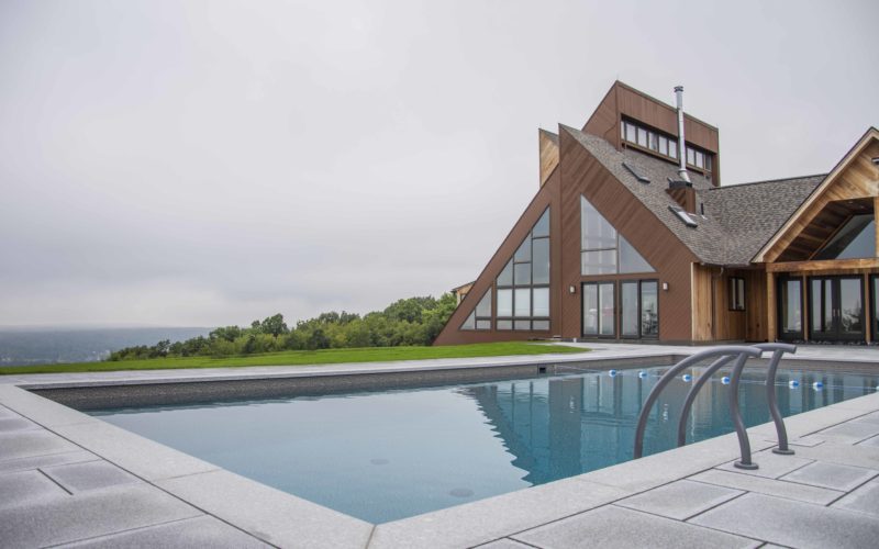 This is a photo of a rectangle inground pool in Ellington, CT.