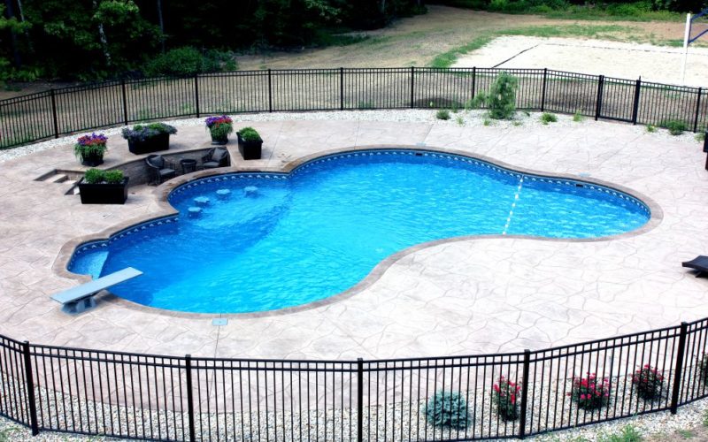 Custom inground pool installed by Majestic Pools