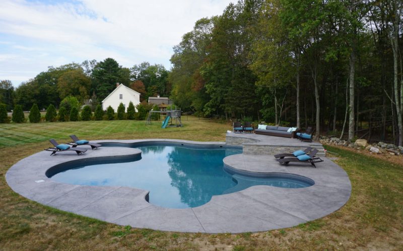 Custom inground pool installed by Majestic Pools